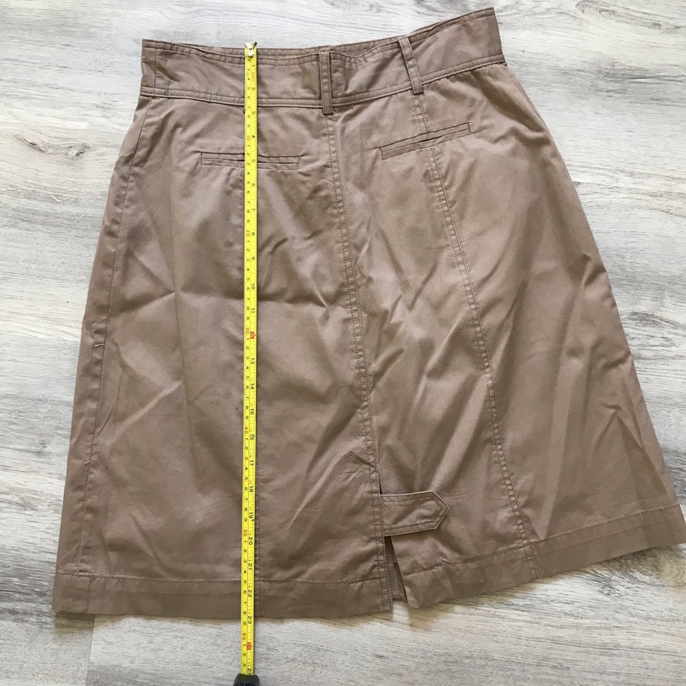 Plenty By Tracy Reese Women Brown Casual Skirt No Belt Khaki Style Cotton Size 8 - Picture 6 of 9